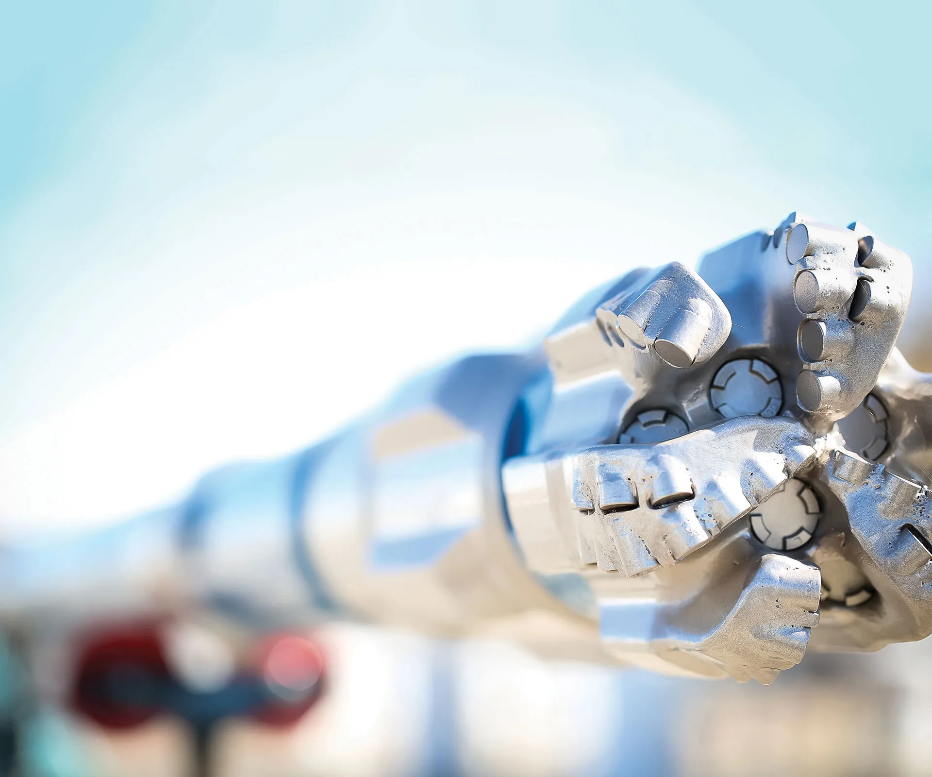 Closeup of an NOV drill bit