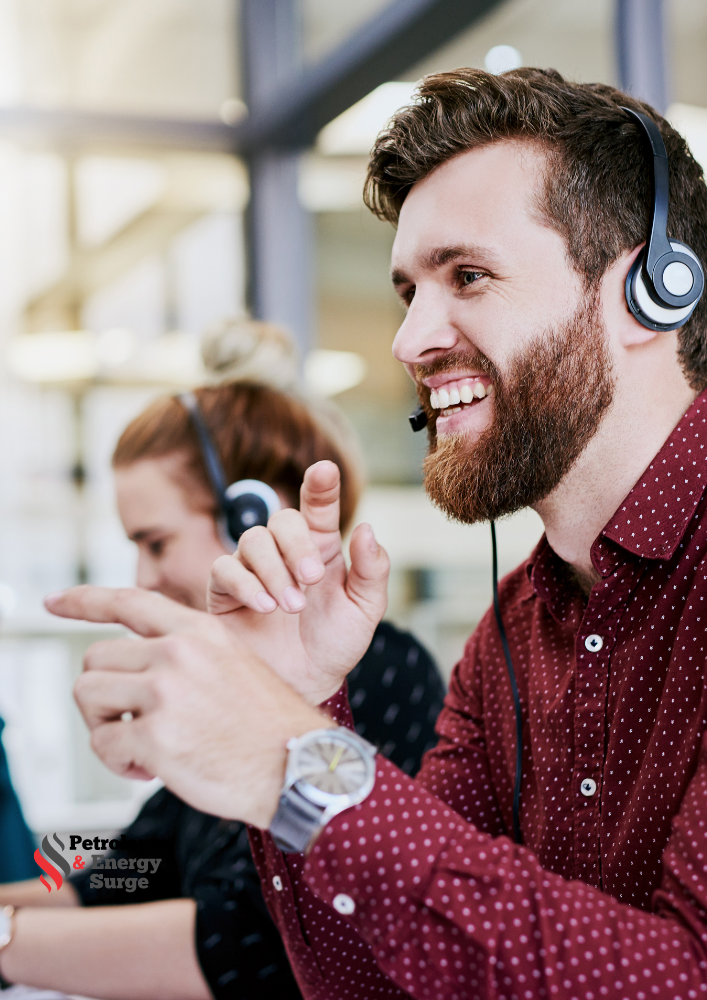 A technician inspects a pipe during manufacturing